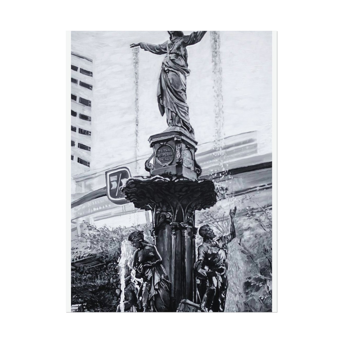 PACE: CINCI "FOUNTAINS SQUARED"/ Vertical Poster