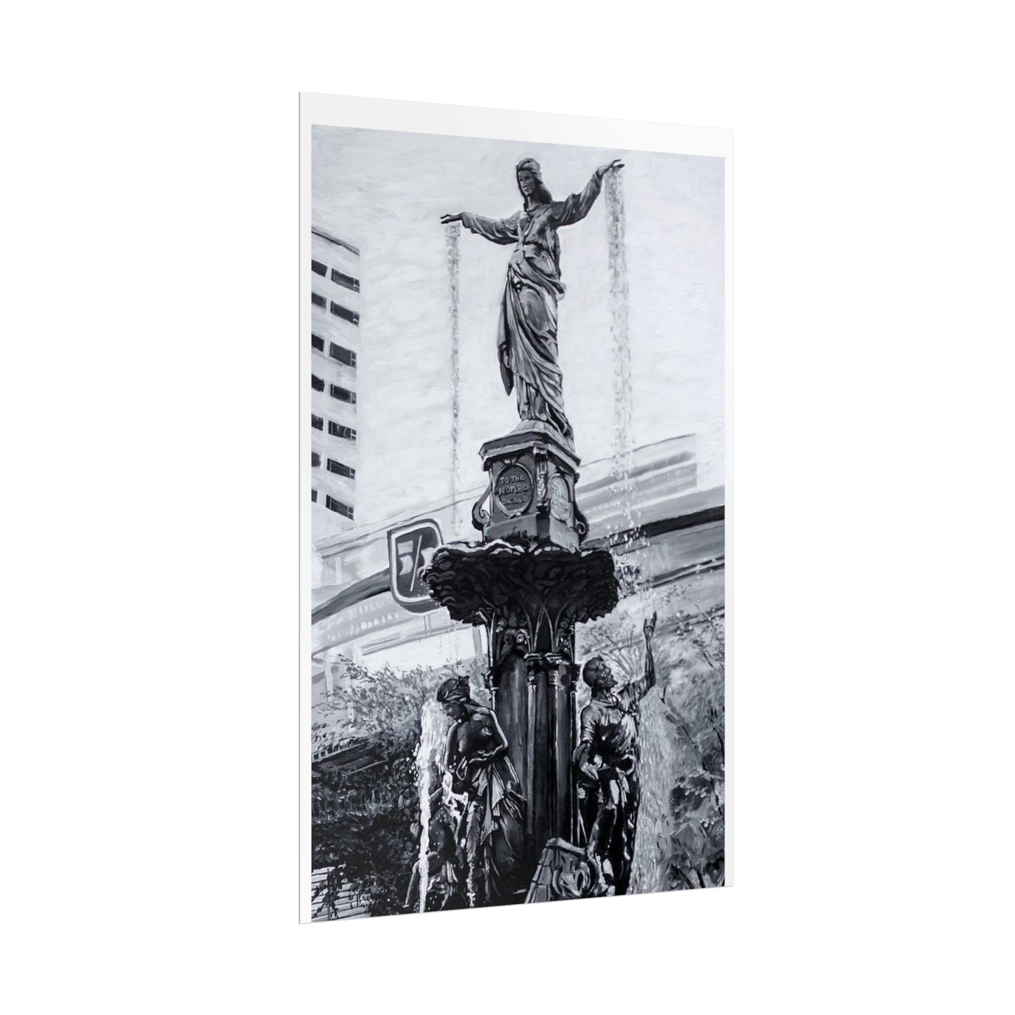 PACE: CINCI "FOUNTAINS SQUARED"/ Vertical Poster