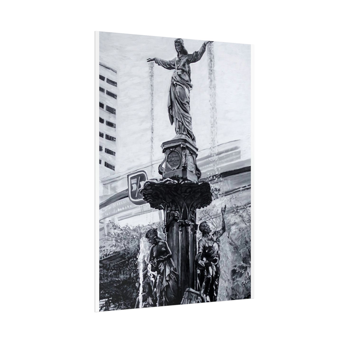 PACE: CINCI "FOUNTAINS SQUARED"/ Vertical Poster