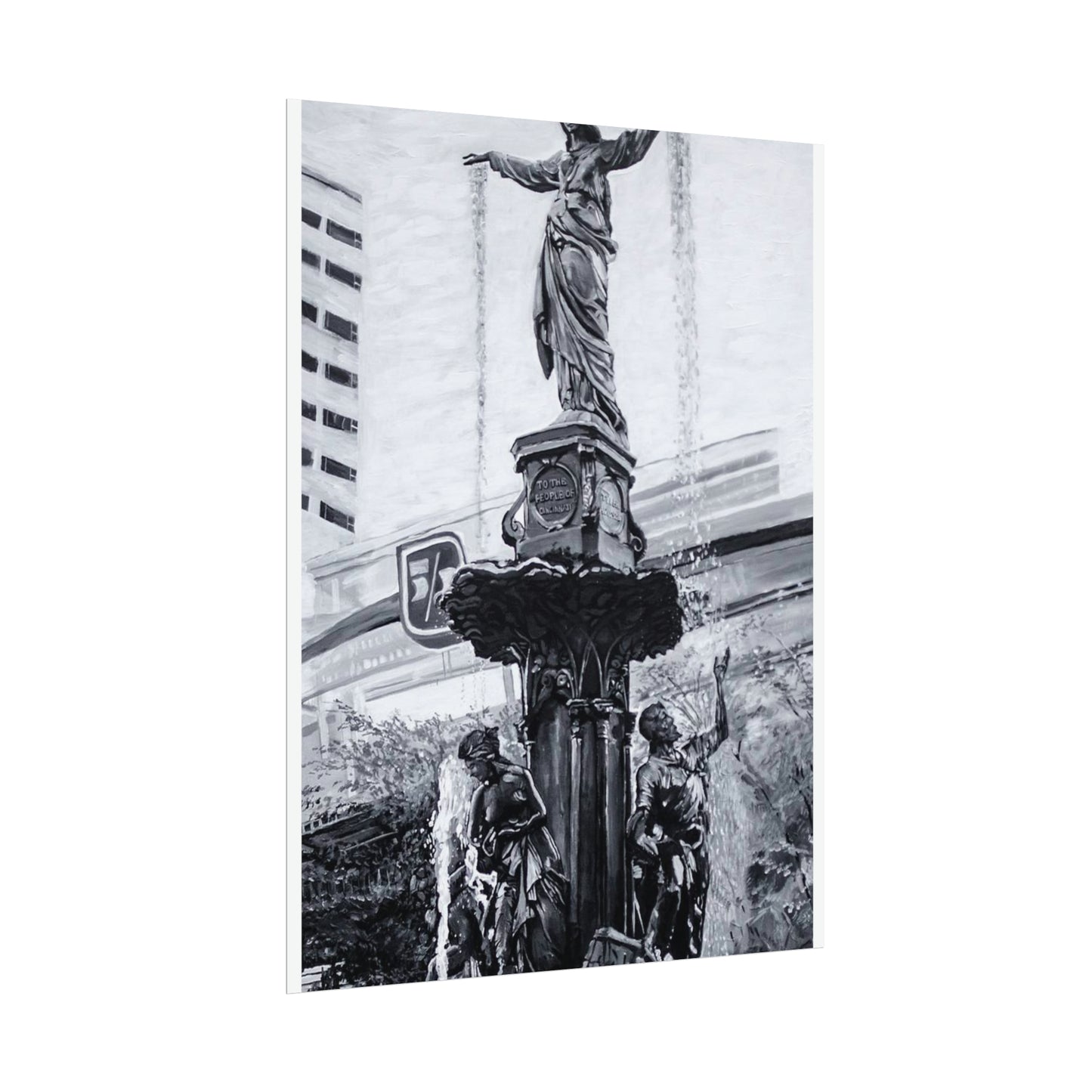 PACE: CINCI "FOUNTAINS SQUARED"/ Vertical Poster