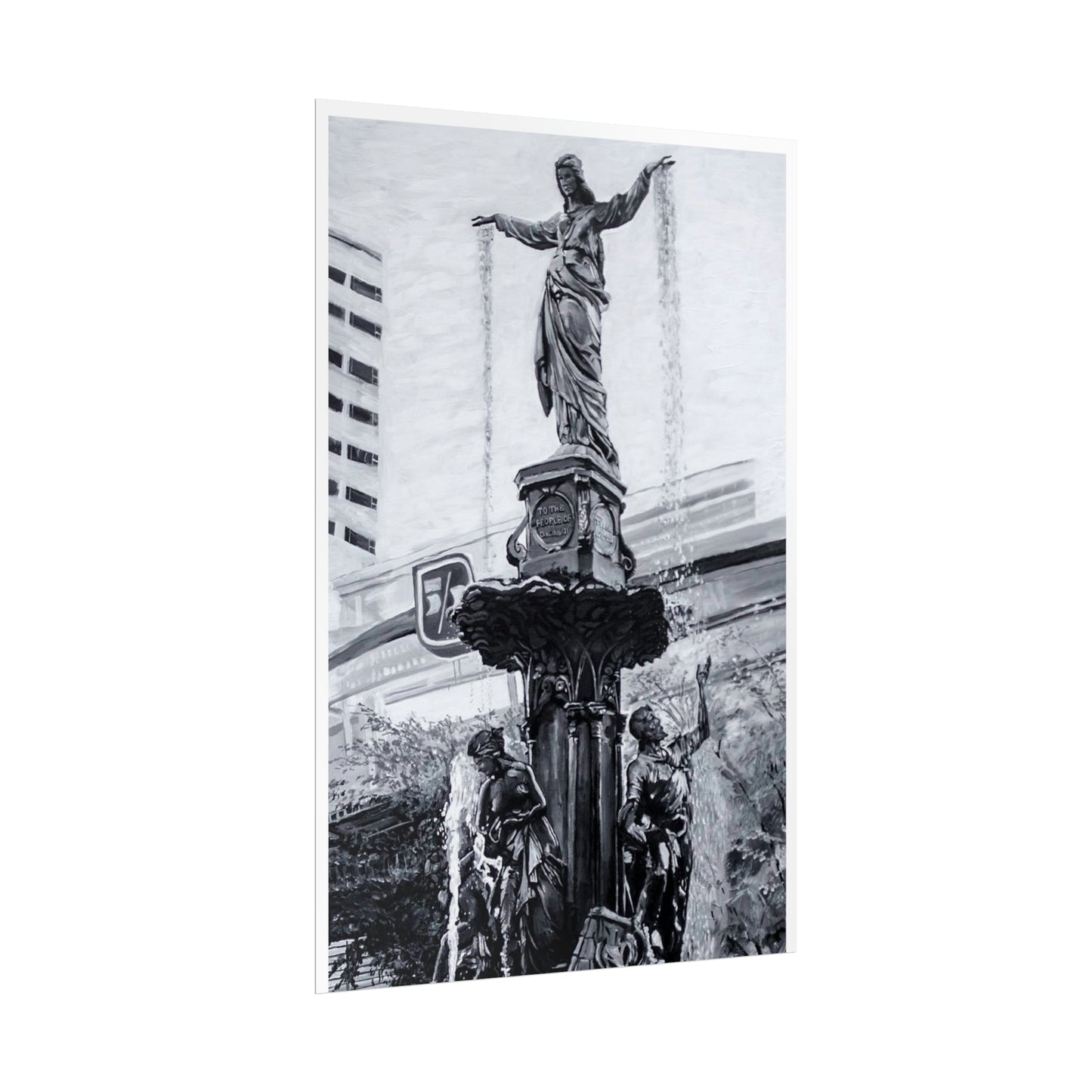 PACE: CINCI "FOUNTAINS SQUARED"/ Vertical Poster