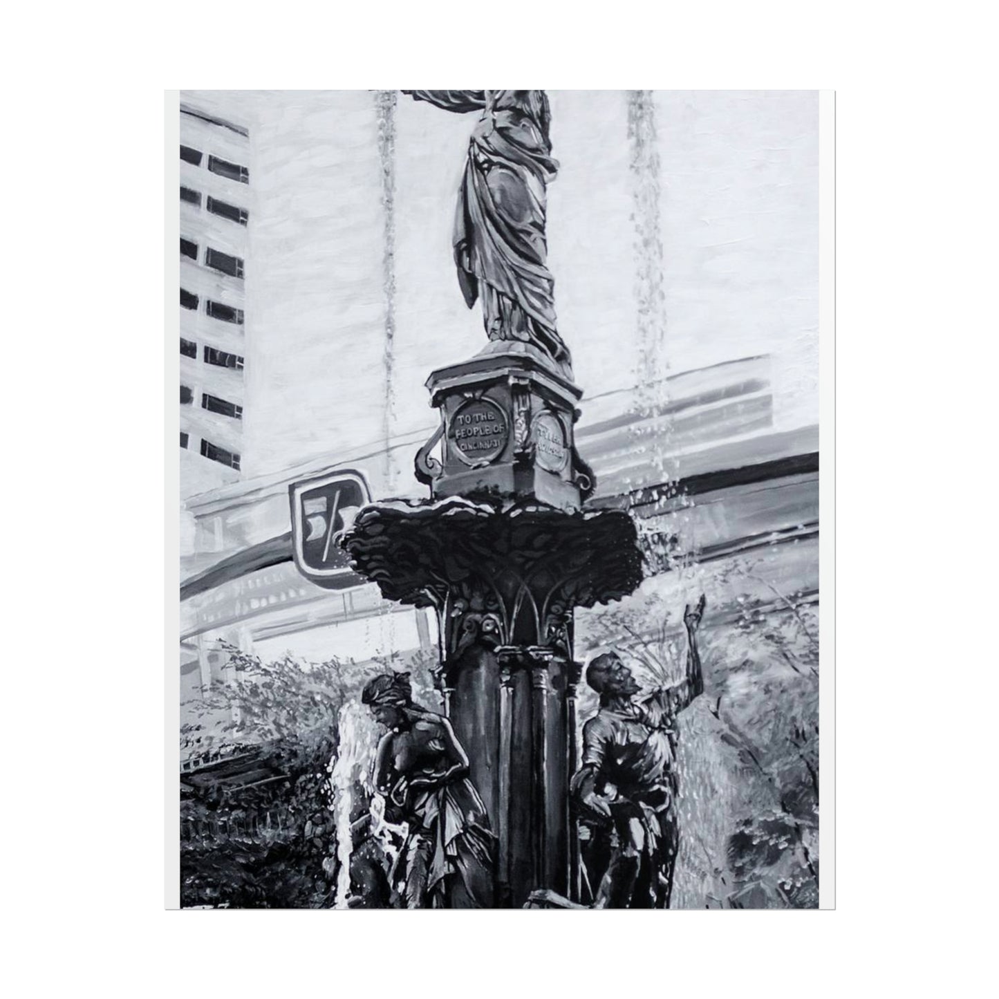 PACE: CINCI "FOUNTAINS SQUARED"/ Vertical Poster