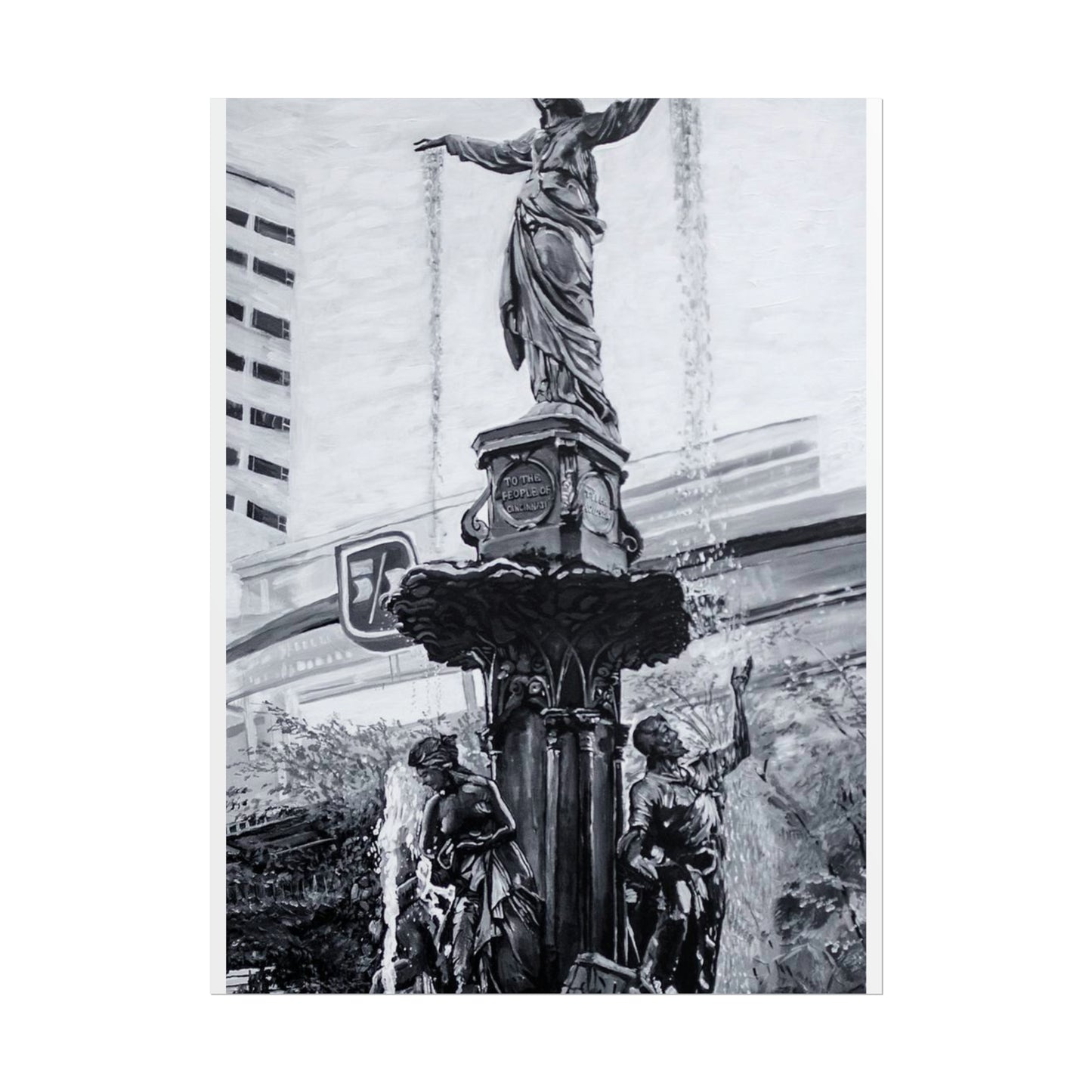 PACE: CINCI "FOUNTAINS SQUARED"/ Vertical Poster