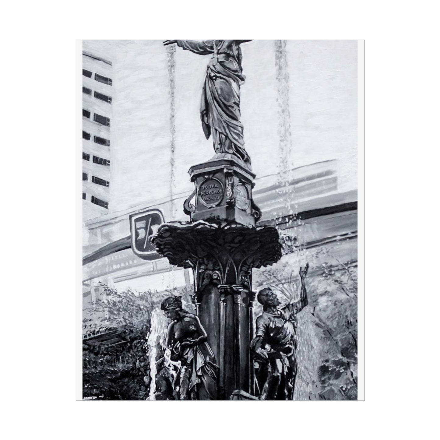 PACE: CINCI "FOUNTAINS SQUARED"/ Vertical Poster