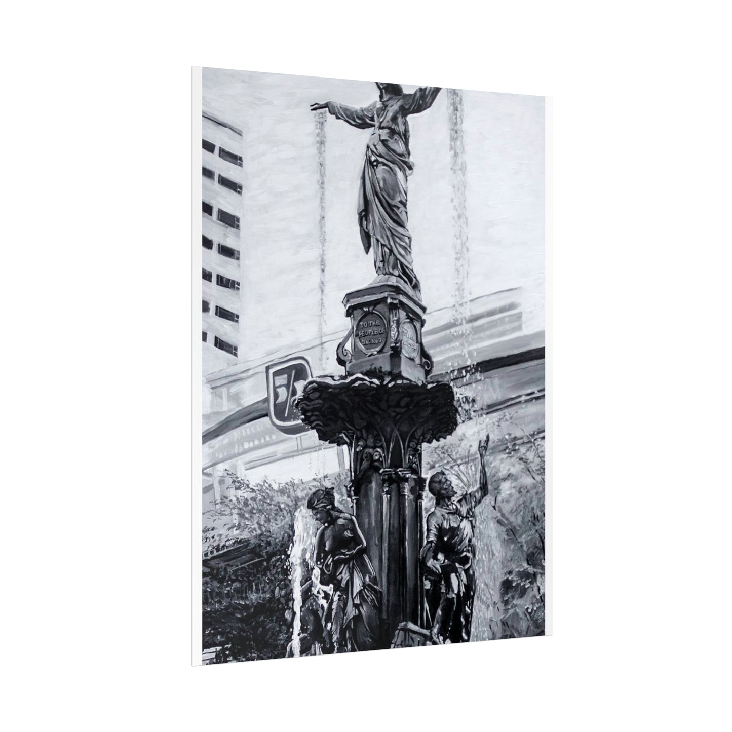 PACE: CINCI "FOUNTAINS SQUARED"/ Vertical Poster