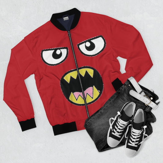 P.A.C.E. | MONSTAR MOOD: RED / Bomber Jacket, Trendy Streetwear, Unique Fashion, Casual Style