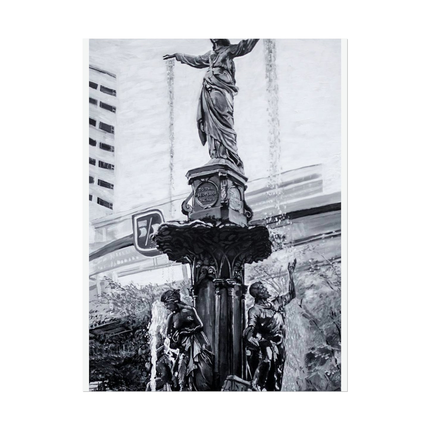 PACE: CINCI "FOUNTAINS SQUARED"/ Vertical Poster