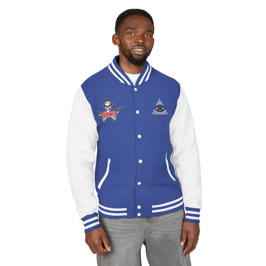 P.A.C.E. | SKULLN OFFICIAL /Letterman Jacket - Perfect for Streetwear, Halloween, or Sports Events, Casual Style, Unique Gift