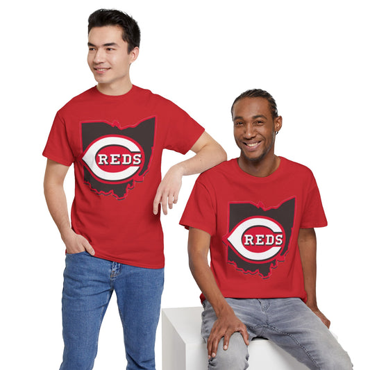 Rep Ohio Cincinnati Reds Cotton Tee - Unisex Style for Fans