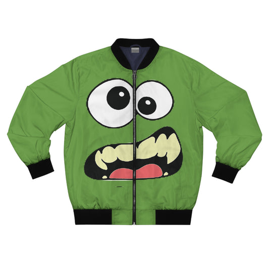 P.A.C.E. | MONSTAR MOOD: GREEN / Bomber Jacket, Trendy Streetwear, Unique Fashion, Casual Style