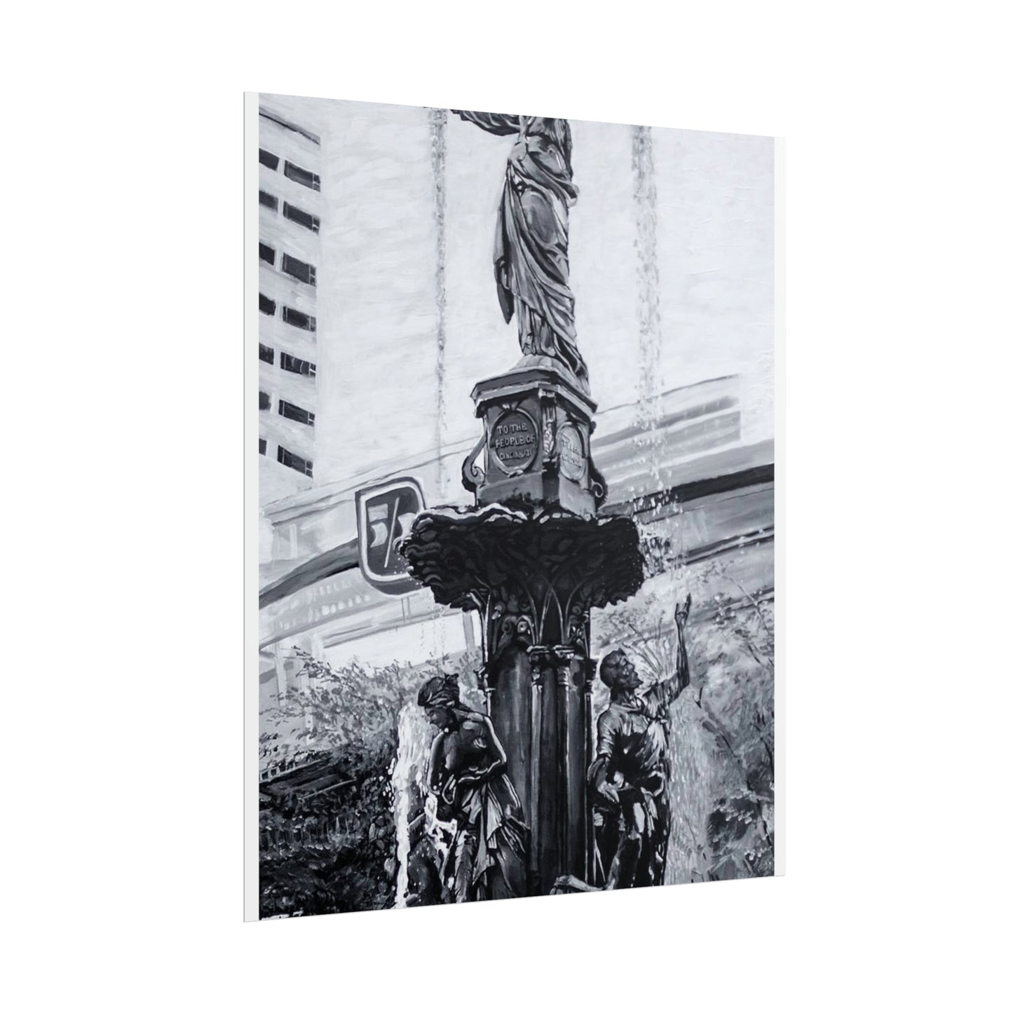 PACE: CINCI "FOUNTAINS SQUARED"/ Vertical Poster