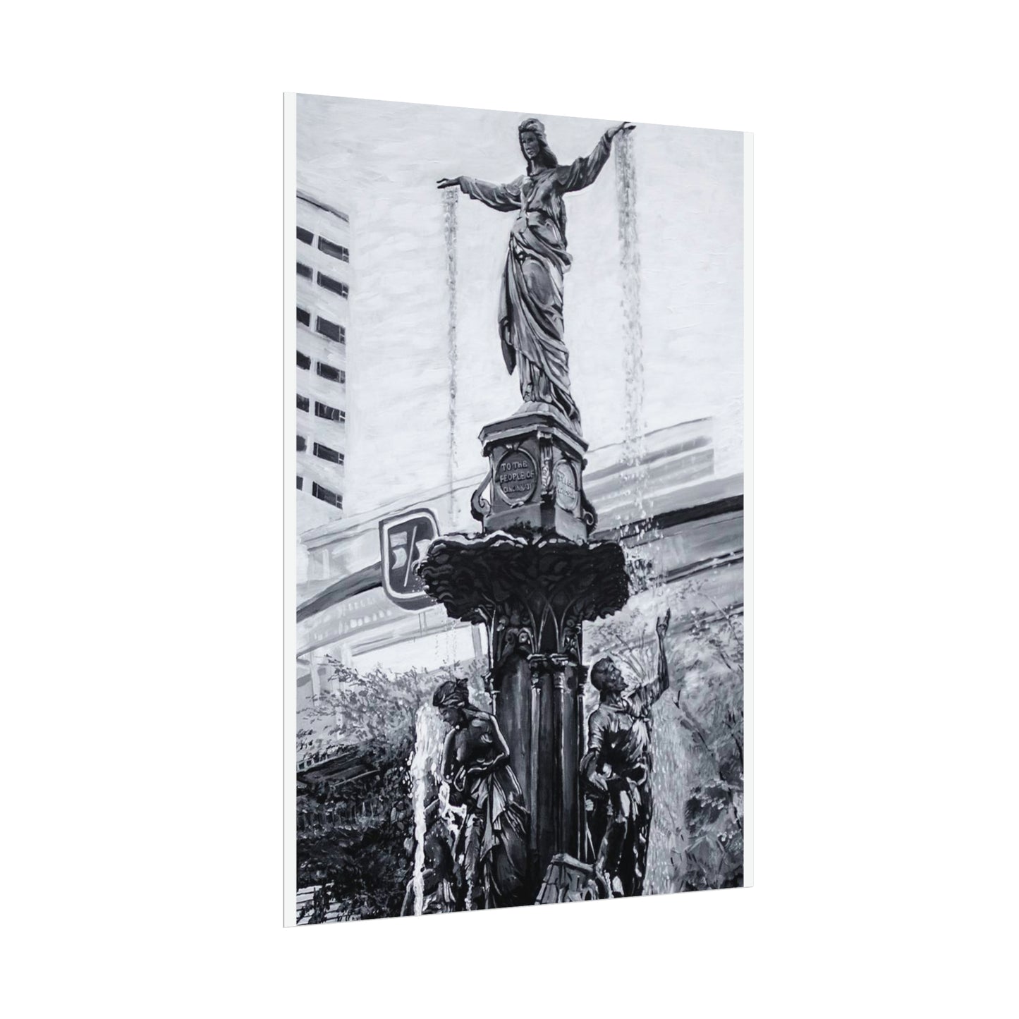 PACE: CINCI "FOUNTAINS SQUARED"/ Vertical Poster