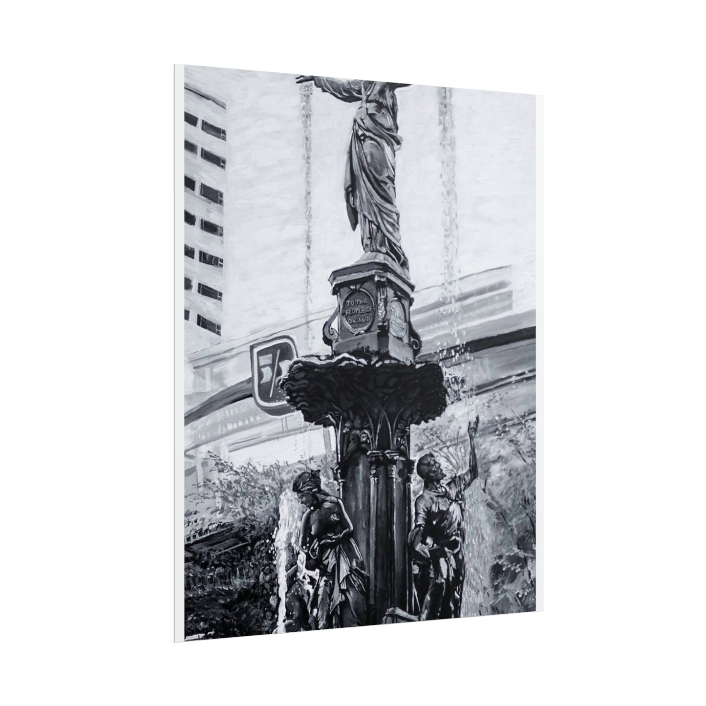 PACE: CINCI "FOUNTAINS SQUARED"/ Vertical Poster