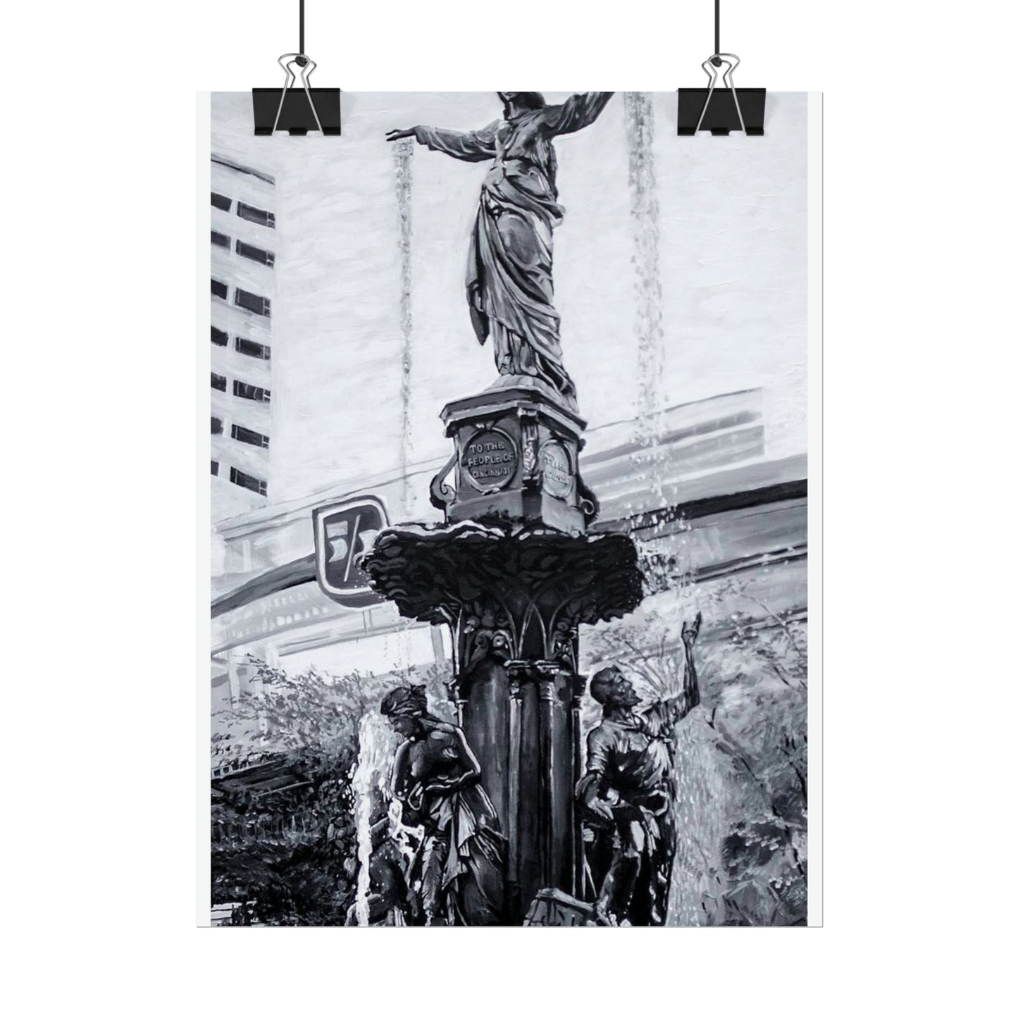 PACE: CINCI "FOUNTAINS SQUARED"/ Vertical Poster