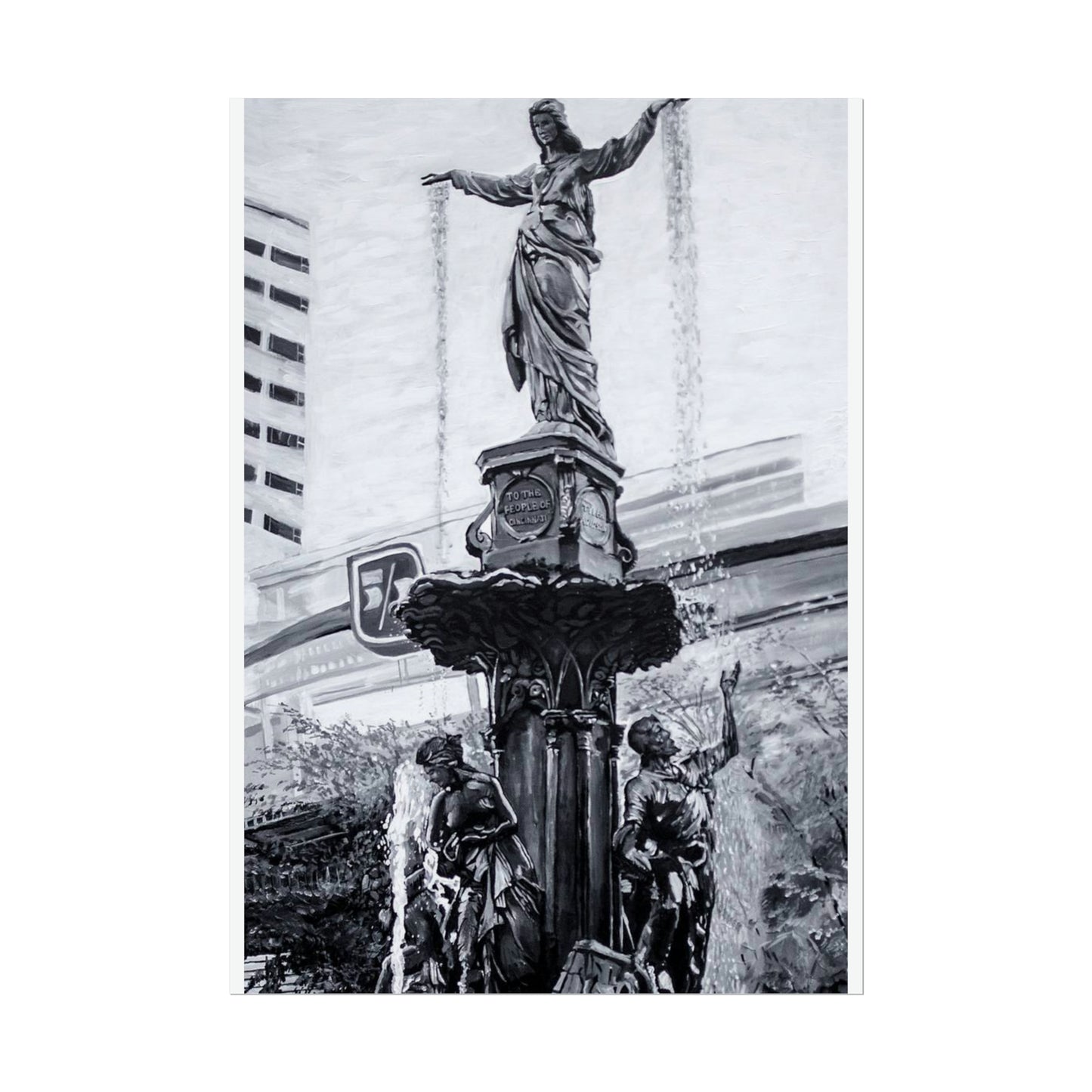 PACE: CINCI "FOUNTAINS SQUARED"/ Vertical Poster