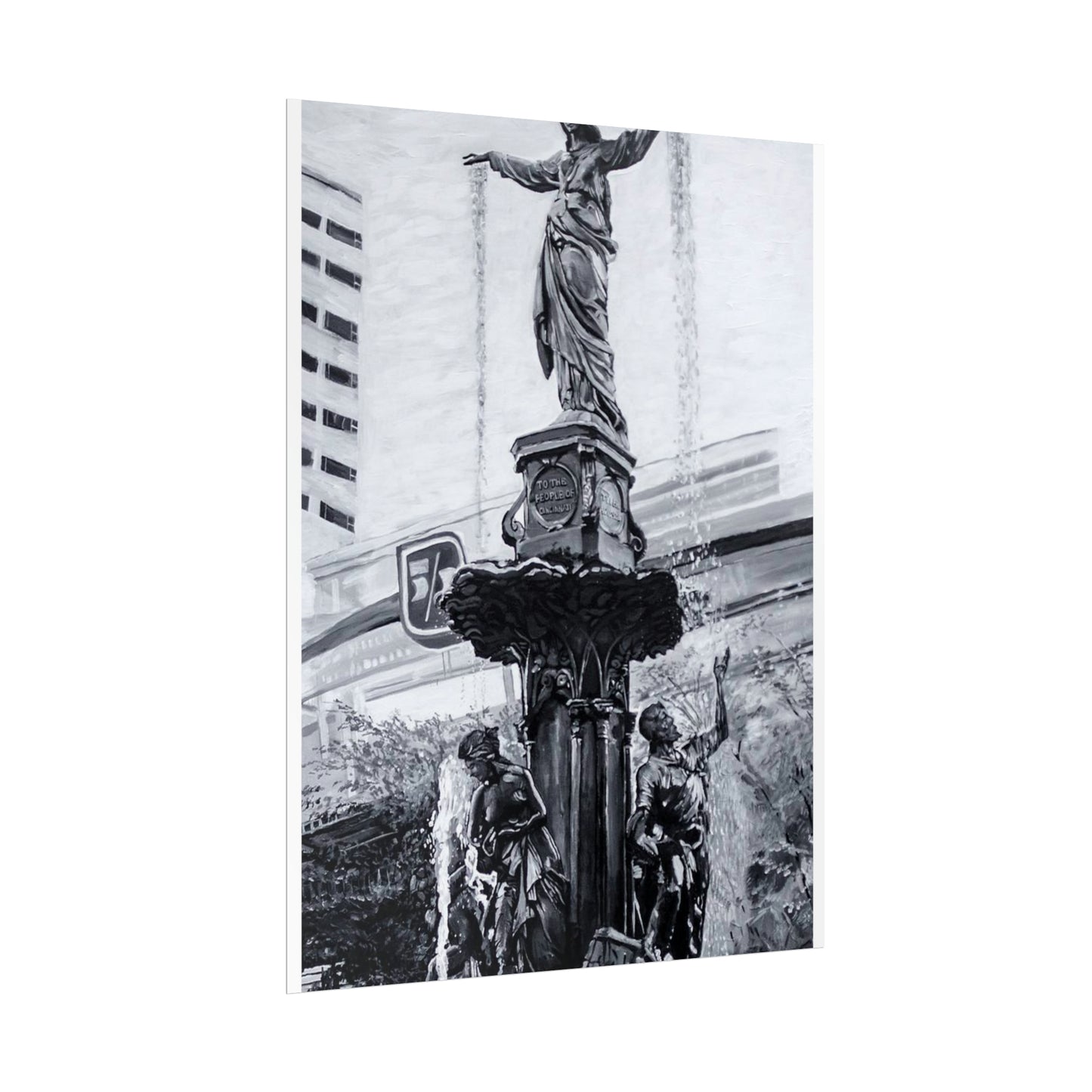 PACE: CINCI "FOUNTAINS SQUARED"/ Vertical Poster