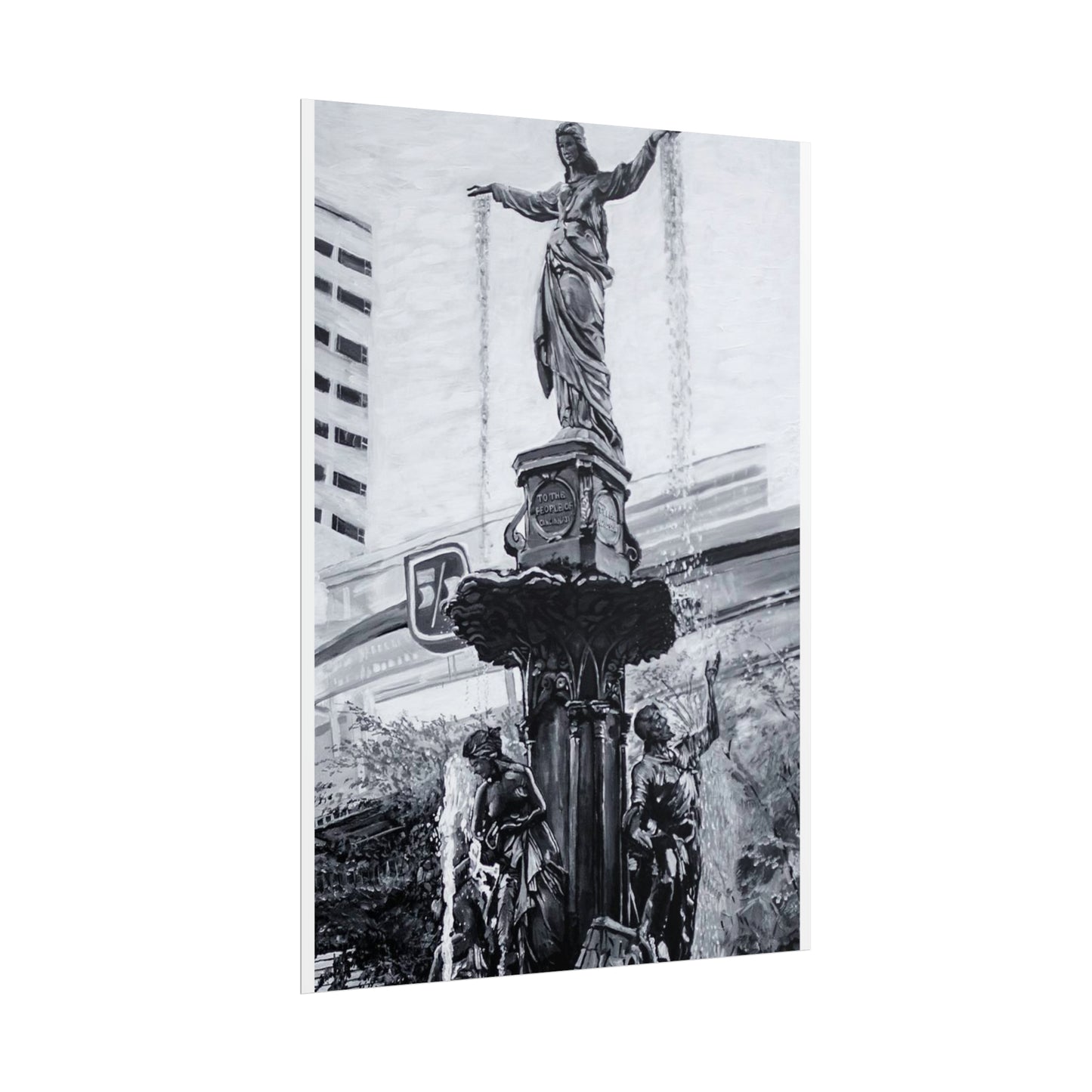 PACE: CINCI "FOUNTAINS SQUARED"/ Vertical Poster