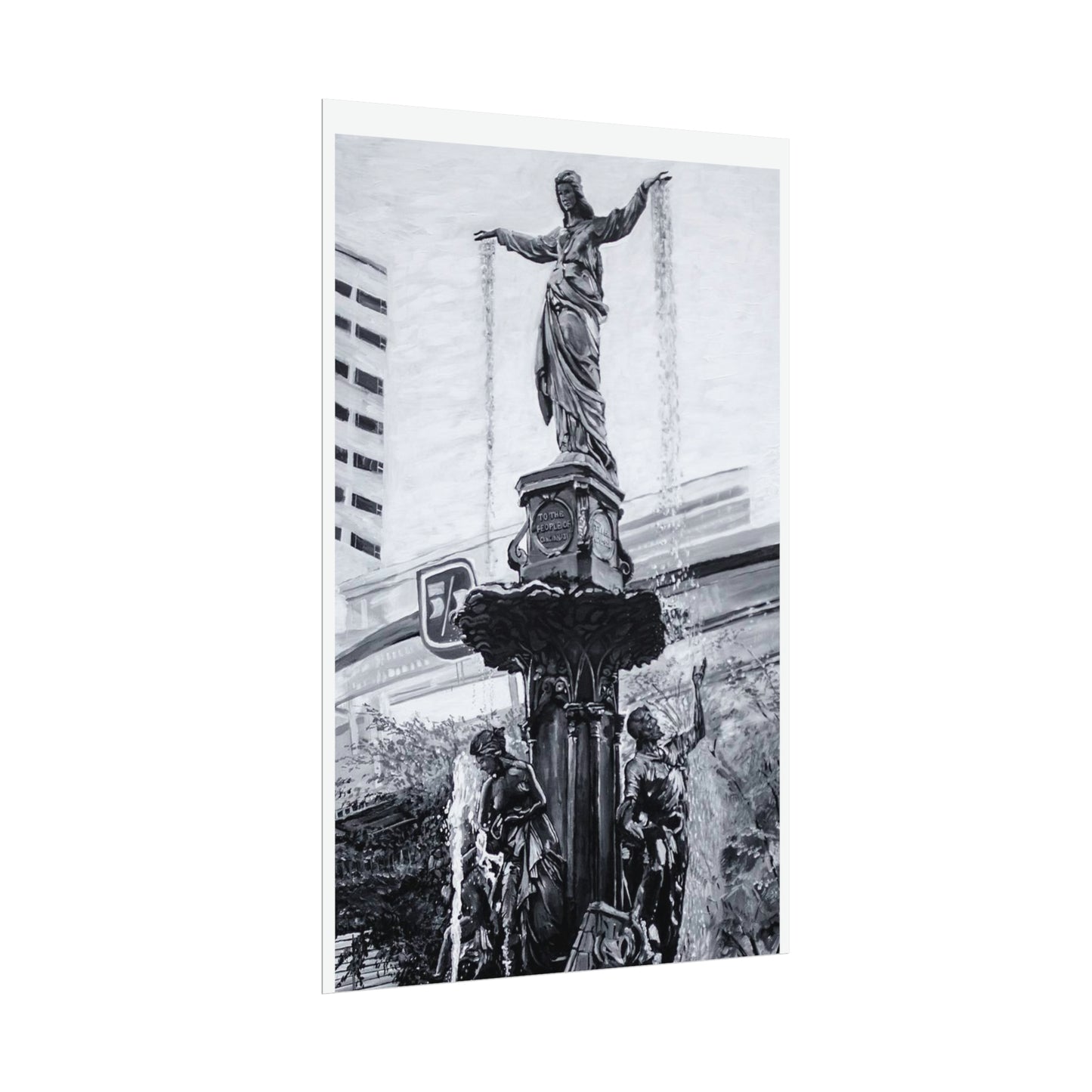 PACE: CINCI "FOUNTAINS SQUARED"/ Vertical Poster