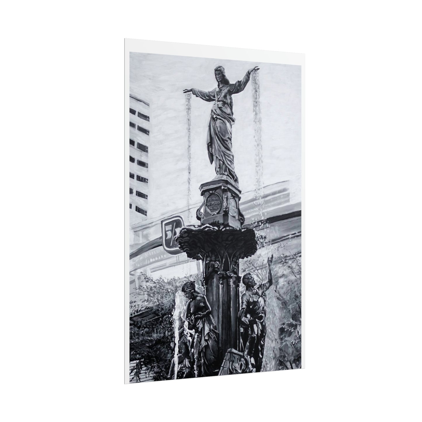 PACE: CINCI "FOUNTAINS SQUARED"/ Vertical Poster