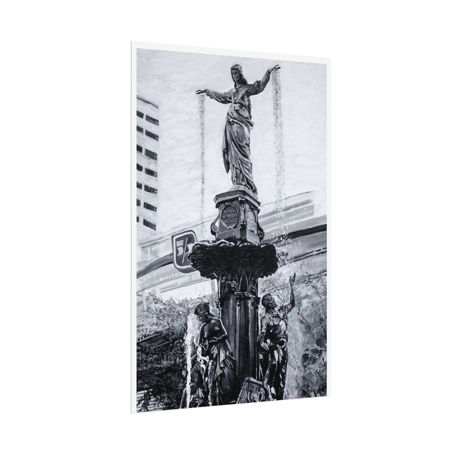 PACE: CINCI "FOUNTAINS SQUARED"/ Vertical Poster