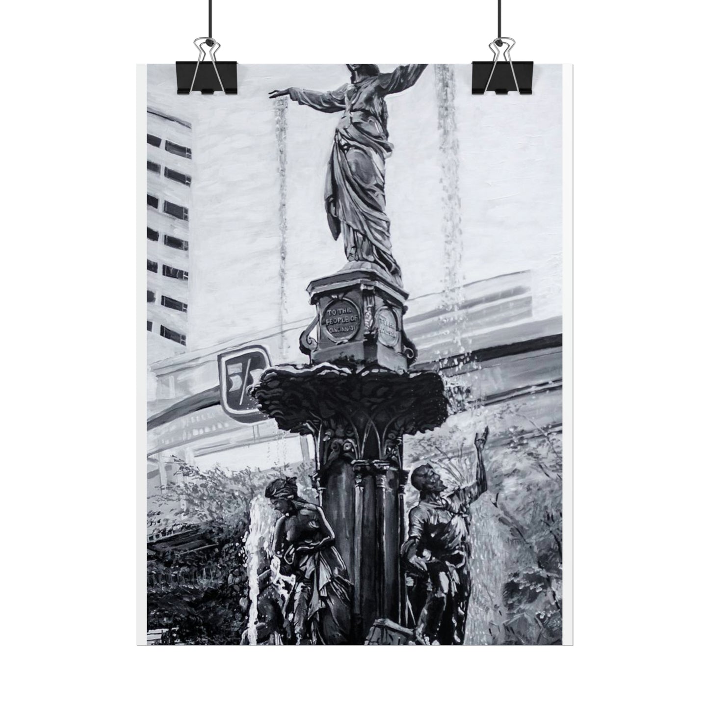 PACE: CINCI "FOUNTAINS SQUARED"/ Vertical Poster