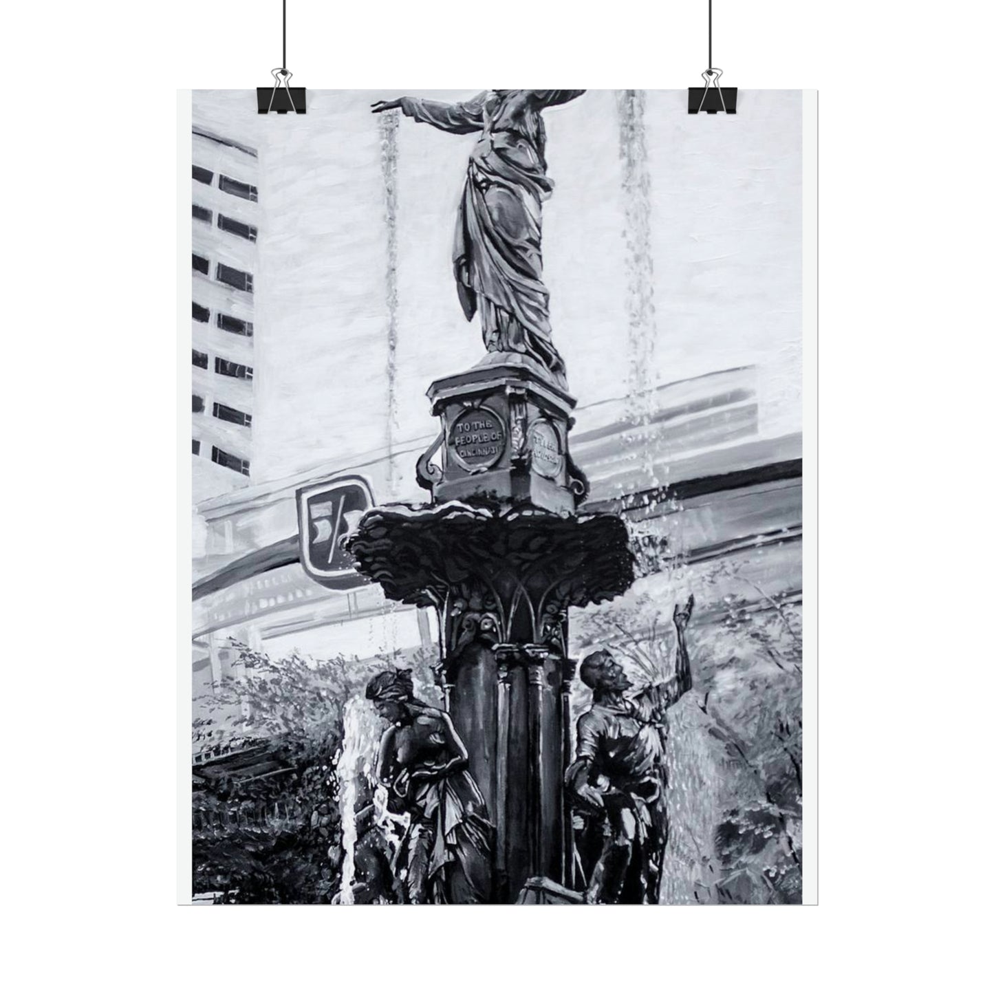PACE: CINCI "FOUNTAINS SQUARED"/ Vertical Poster