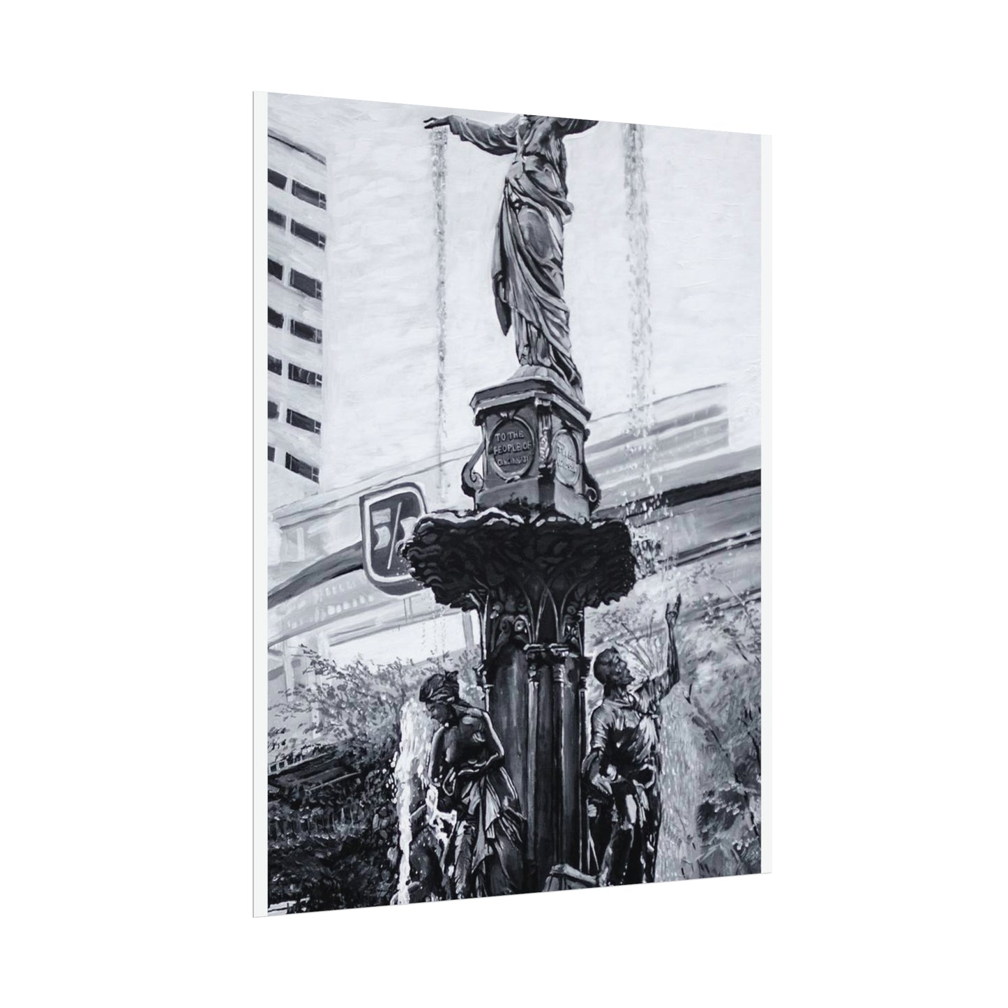 PACE: CINCI "FOUNTAINS SQUARED"/ Vertical Poster