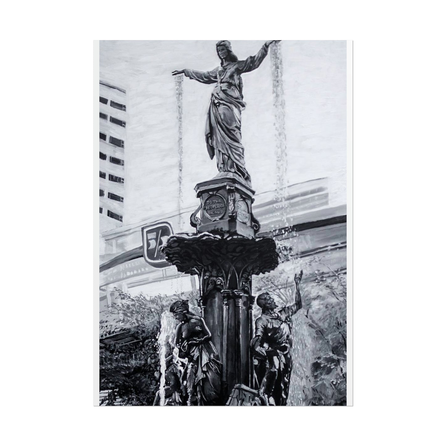 PACE: CINCI "FOUNTAINS SQUARED"/ Vertical Poster