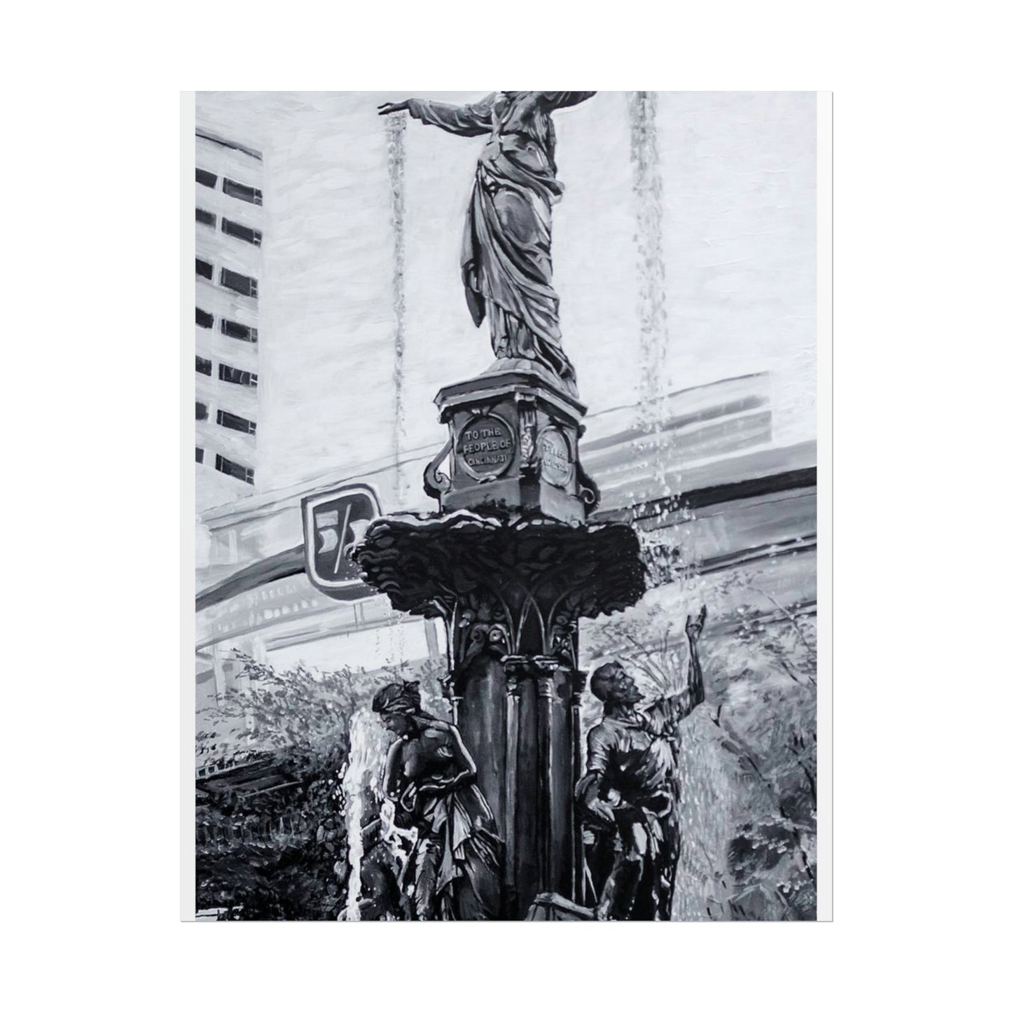 PACE: CINCI "FOUNTAINS SQUARED"/ Vertical Poster