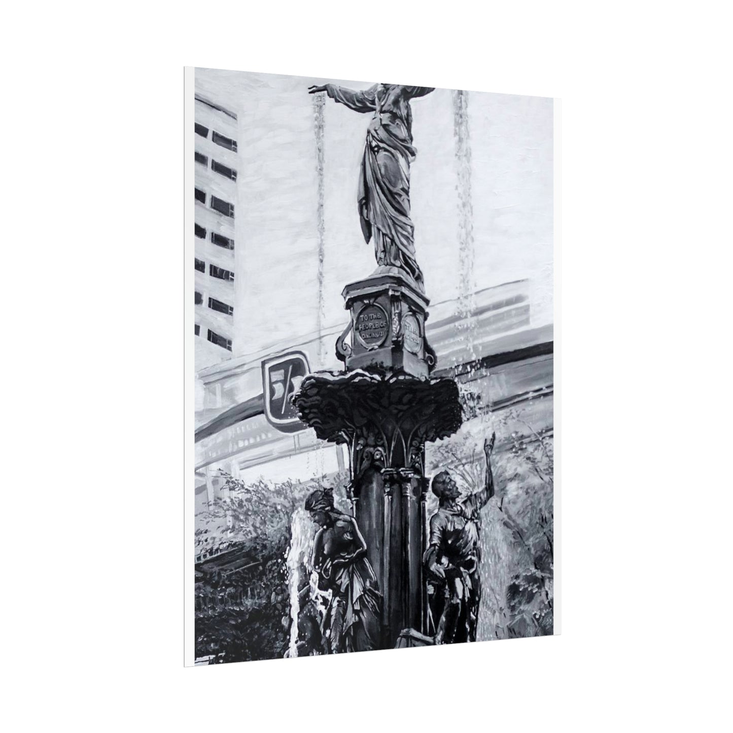 PACE: CINCI "FOUNTAINS SQUARED"/ Vertical Poster