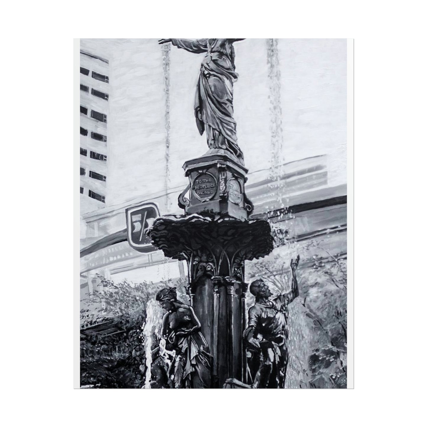 PACE: CINCI "FOUNTAINS SQUARED"/ Vertical Poster