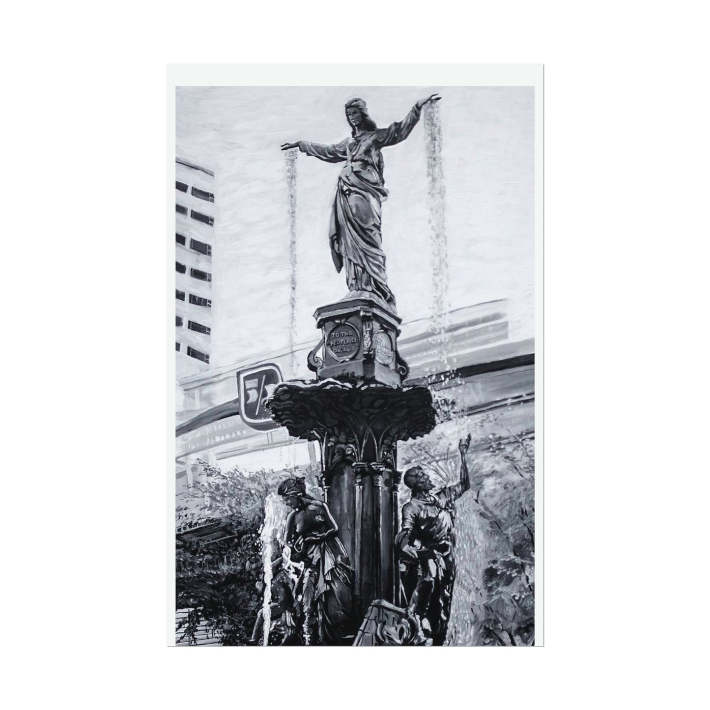 PACE: CINCI "FOUNTAINS SQUARED"/ Vertical Poster