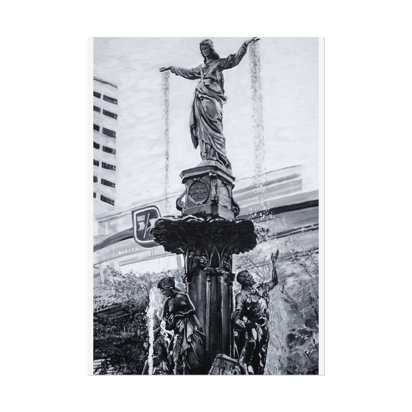 PACE: CINCI "FOUNTAINS SQUARED"/ Vertical Poster