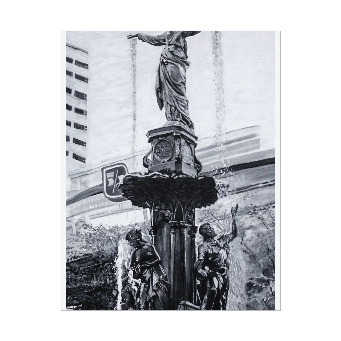 PACE: CINCI "FOUNTAINS SQUARED"/ Vertical Poster