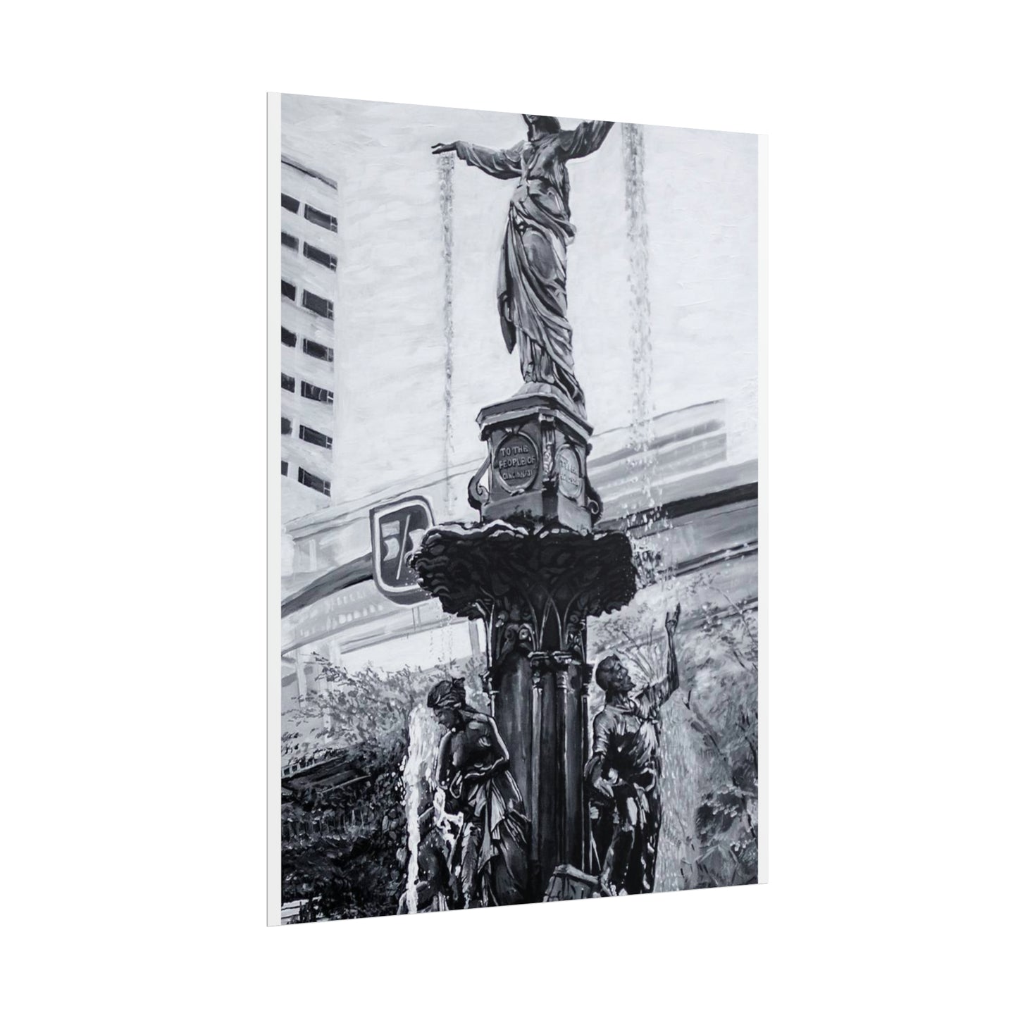 PACE: CINCI "FOUNTAINS SQUARED"/ Vertical Poster