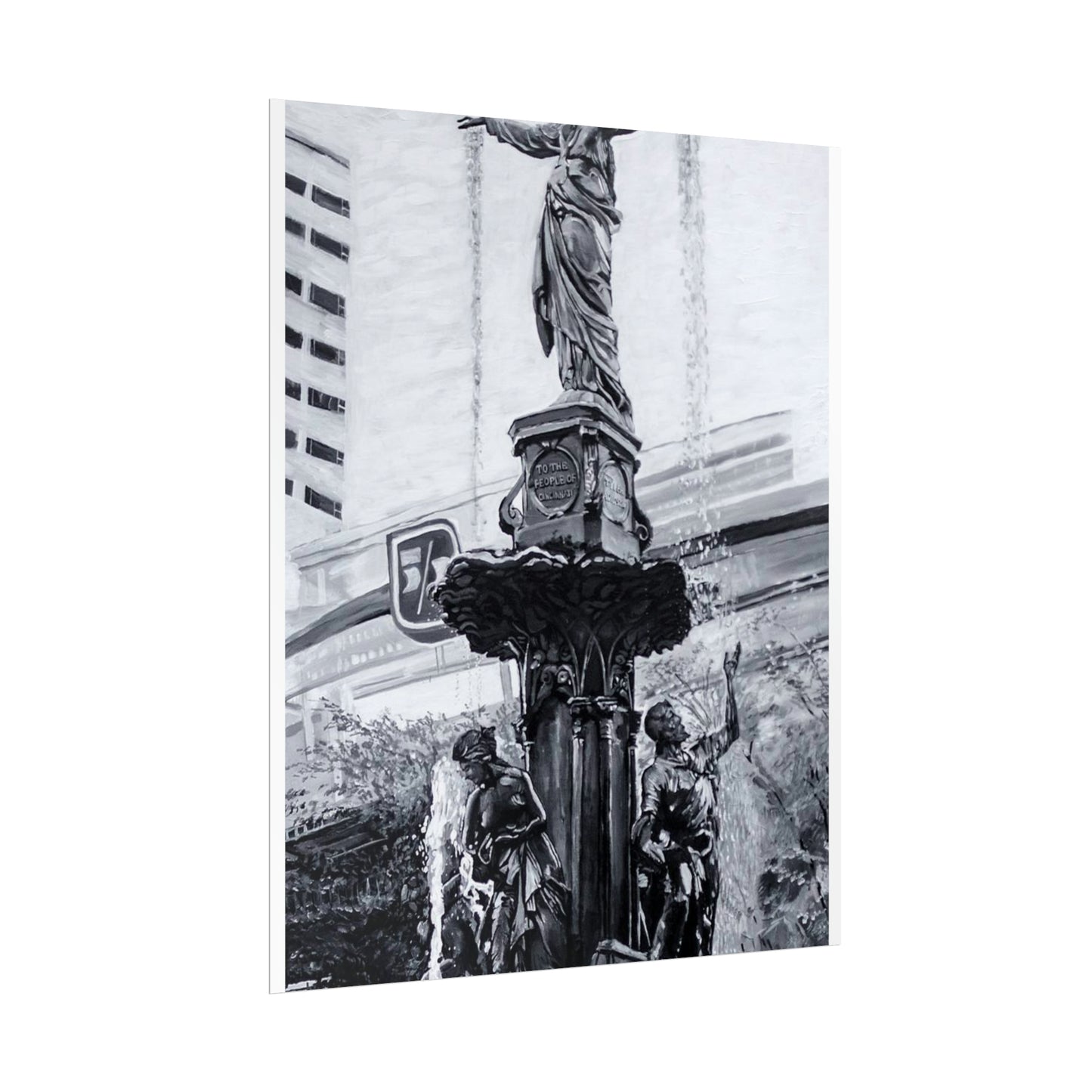 PACE: CINCI "FOUNTAINS SQUARED"/ Vertical Poster