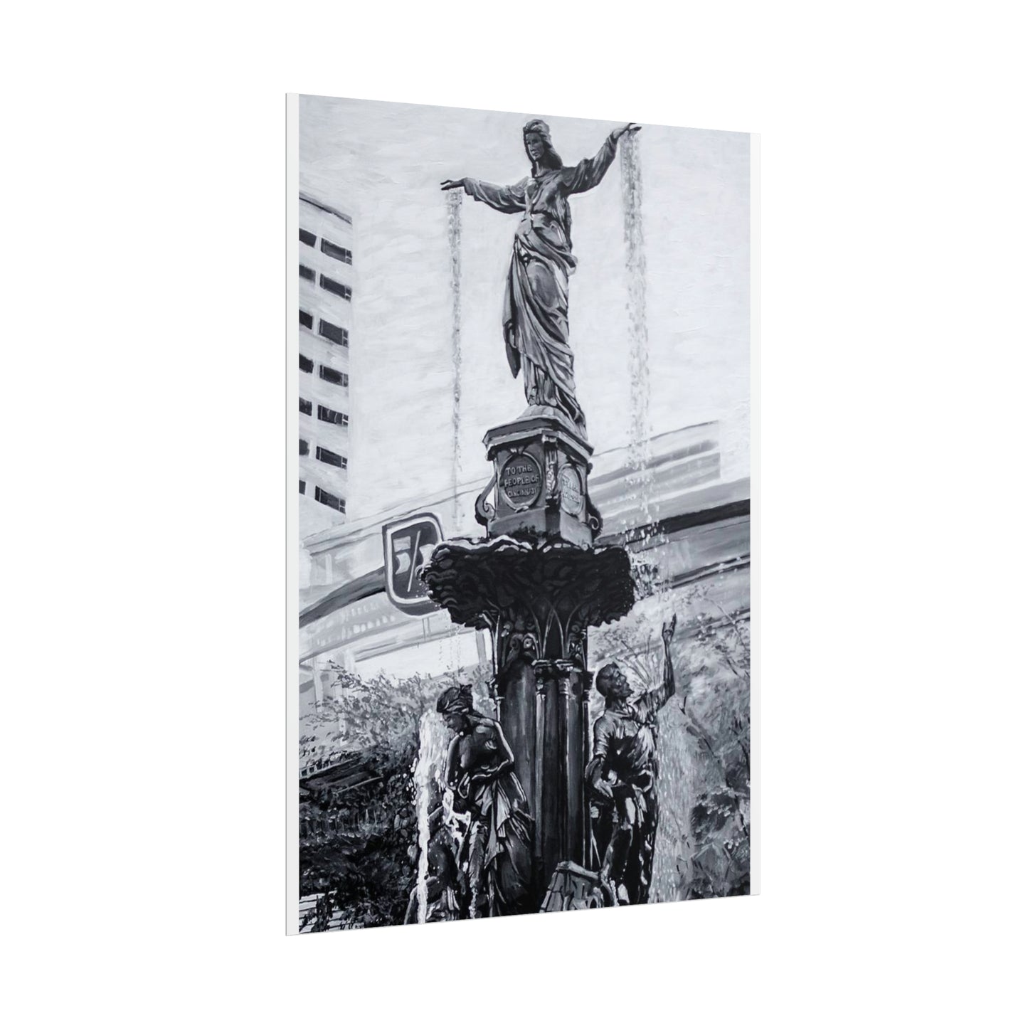 PACE: CINCI "FOUNTAINS SQUARED"/ Vertical Poster