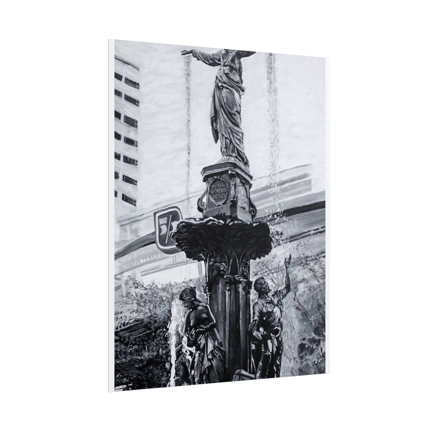 PACE: CINCI "FOUNTAINS SQUARED"/ Vertical Poster