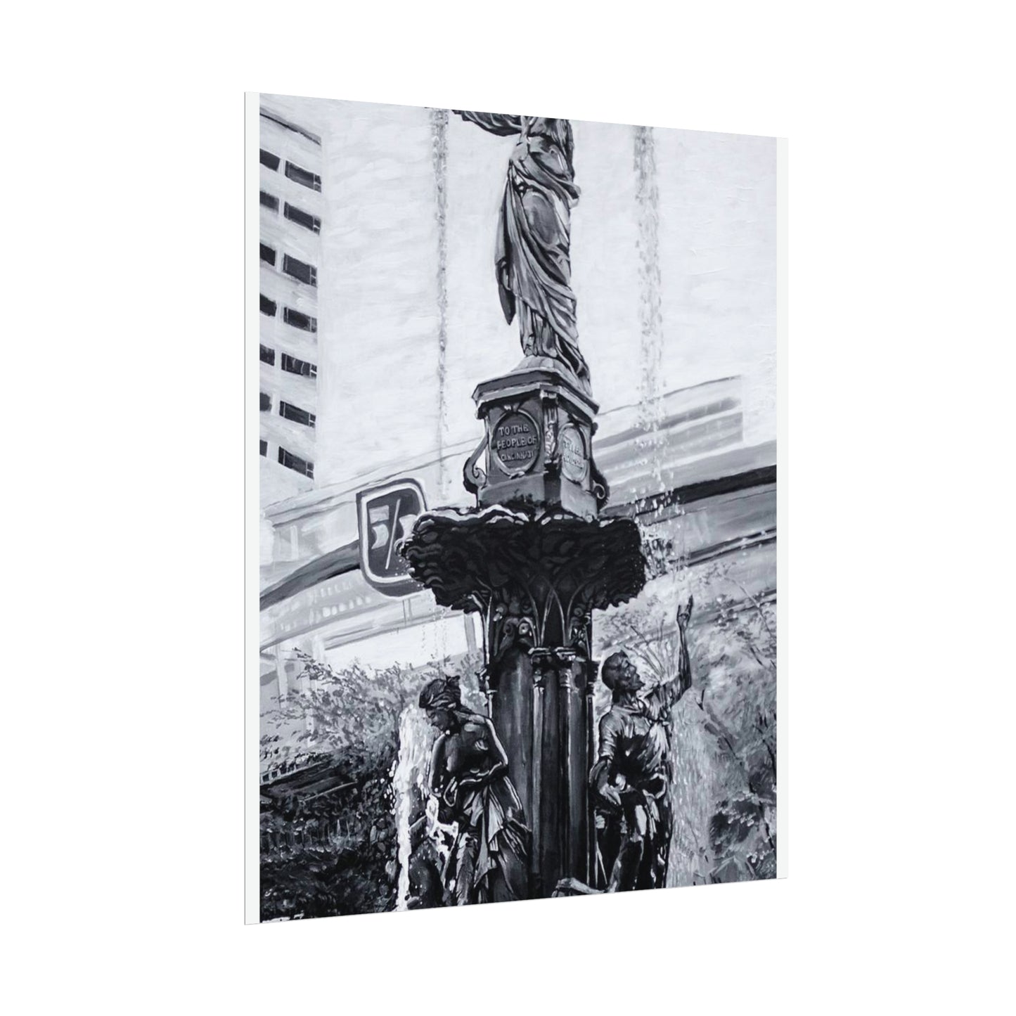 PACE: CINCI "FOUNTAINS SQUARED"/ Vertical Poster