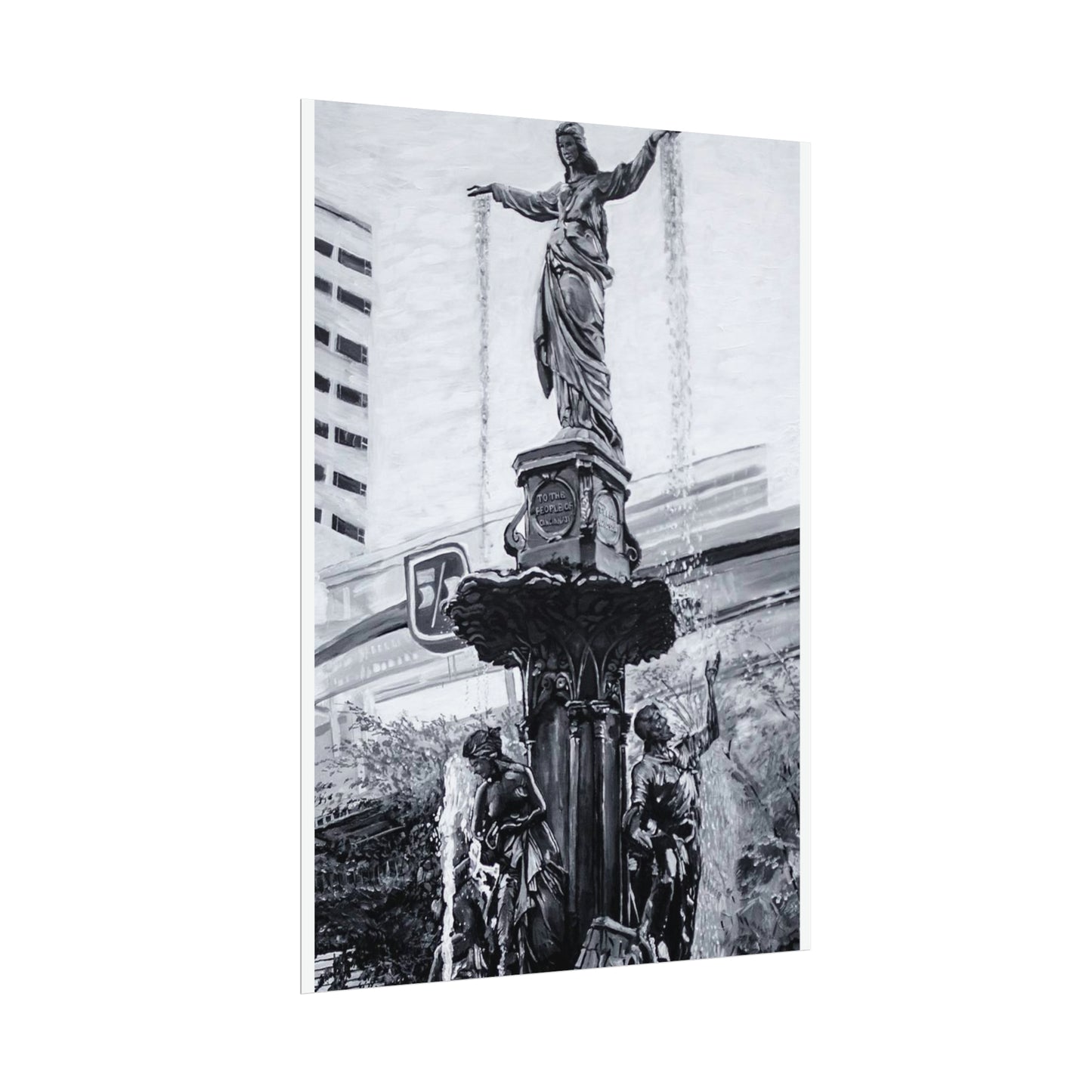 PACE: CINCI "FOUNTAINS SQUARED"/ Vertical Poster