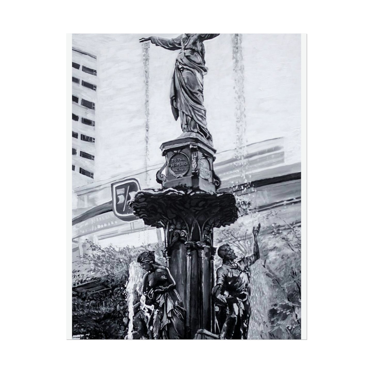 PACE: CINCI "FOUNTAINS SQUARED"/ Vertical Poster