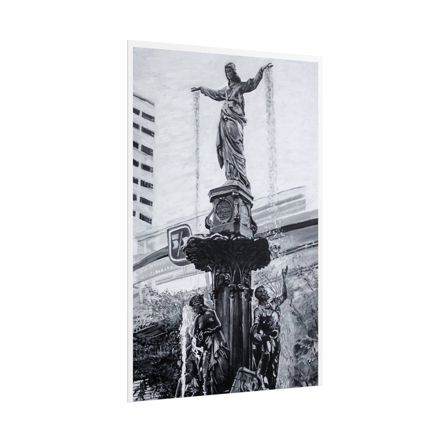 PACE: CINCI "FOUNTAINS SQUARED"/ Vertical Poster