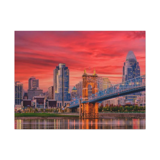 PACE: "Cincinnati Red Skyline"/ Classic Canvas