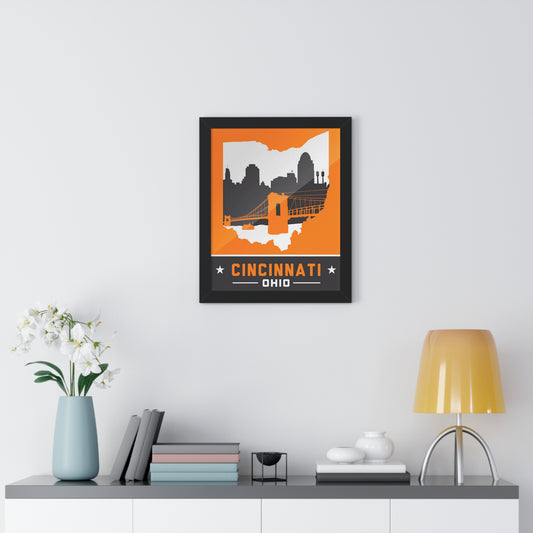 PACE: REP CINCINNATI /Framed Vertical Poster