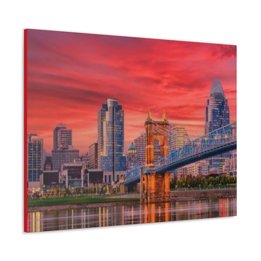 PACE: "Cincinnati Red Skyline"/ Classic Canvas