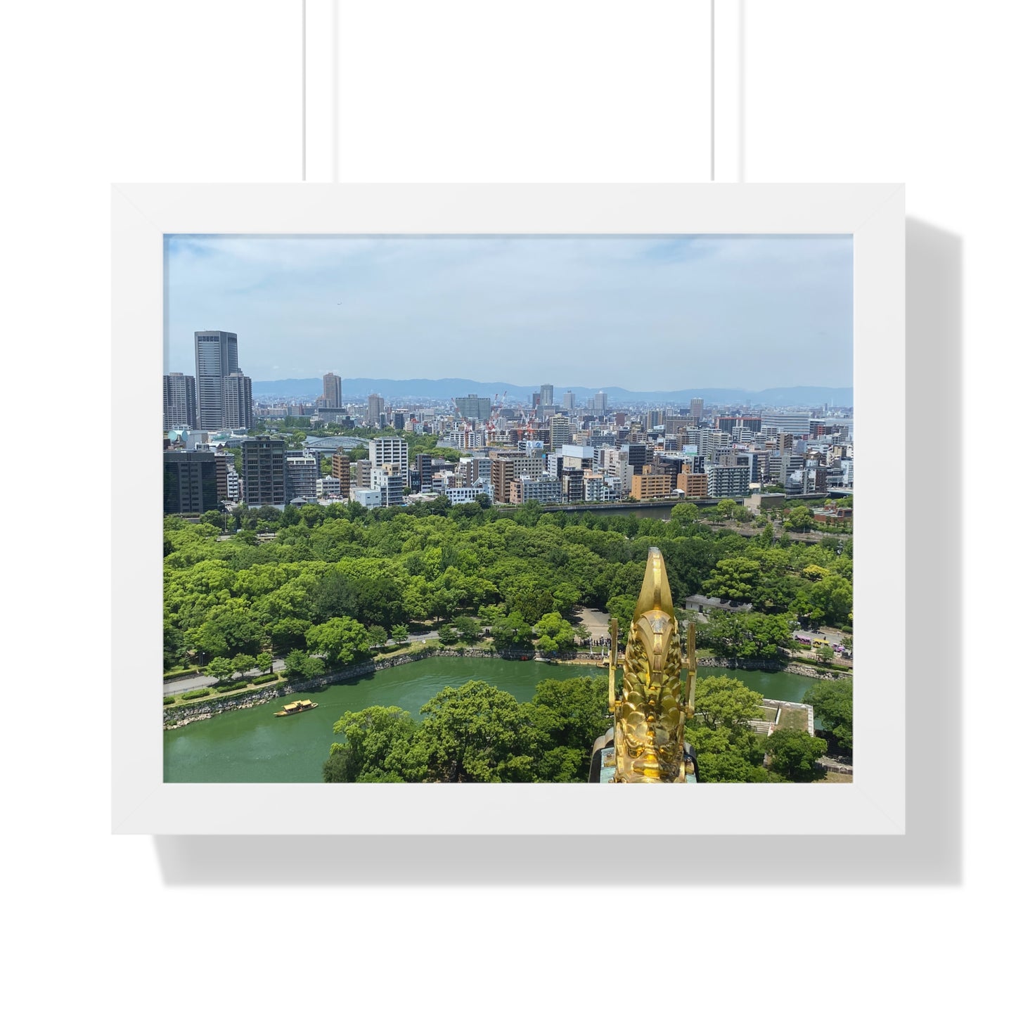 JPN: Osaka Castle Framed Poster — Cityscape 1 Horizontal Print