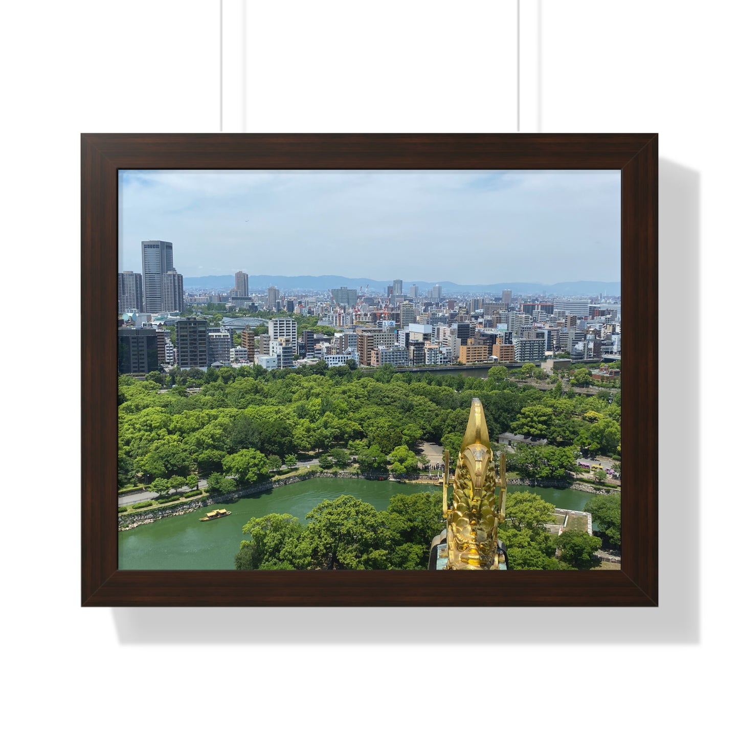 JPN: Osaka Castle Framed Poster — Cityscape 1 Horizontal Print
