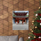 Japanese Temple Gate Vertical Poster — Traditional Red Torii Architecture Wall Art