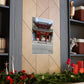 Japanese Temple Gate Vertical Poster — Traditional Red Torii Architecture Wall Art
