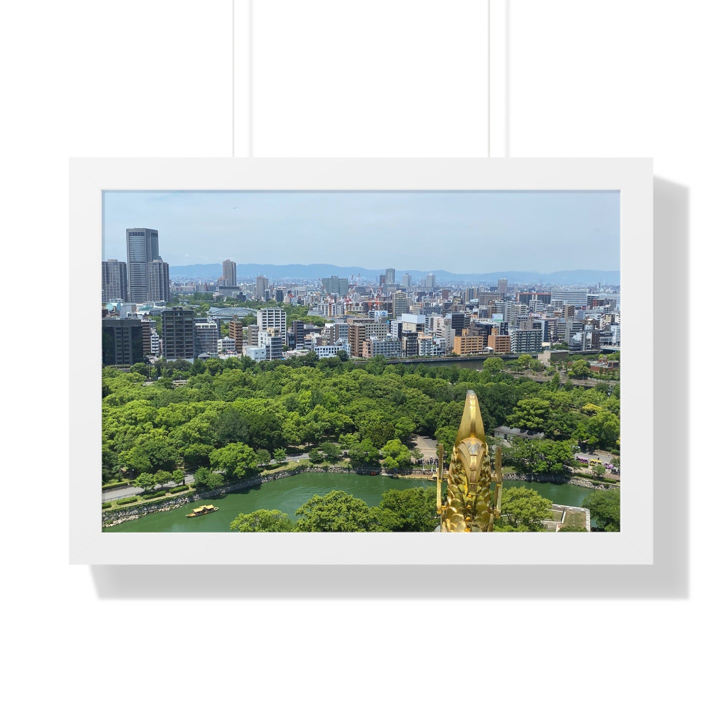 JPN: Osaka Castle Framed Poster — Cityscape 1 Horizontal Print